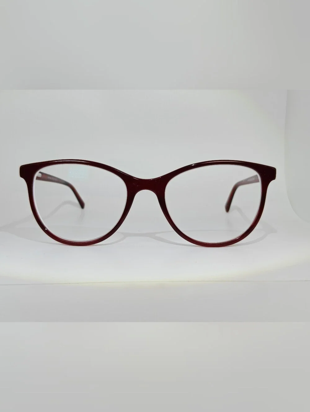 Sphinx. Women's Burgundy Rose Cat-Eye Eyeglass Frames.